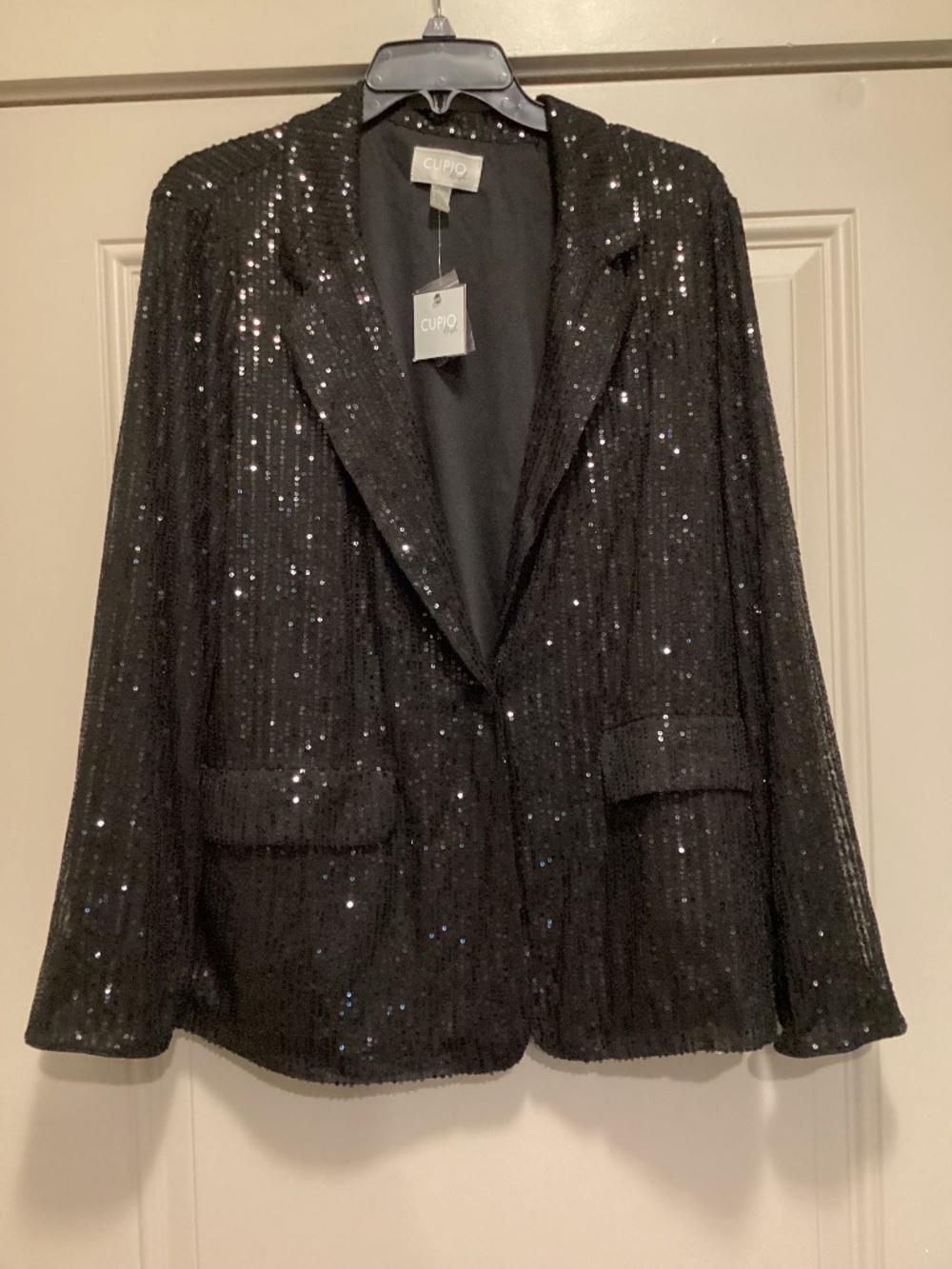 Cupio blush jacket Glossy black, size XL